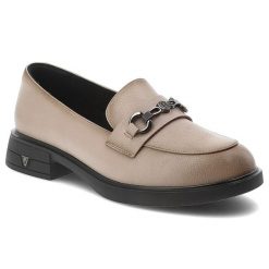 Mokasyny damskie Vinceza, skóra naturalna wsuwany fason klasyczne loafersy metalowa ozdoba niski stabilny obcas grubsza podeszwa, beżowe, 39991. Brązowe mokasyny VINCEZA, z aplikacjami, ze skóry. Za 159.00 zł.