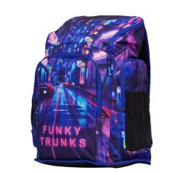 Plecak torba do szkoły na basen siłownię trening Funkita Cyber City 40L. Niebieskie torby na laptopa FUNKY TRUNKS, bez wzorów, z materiału, duże. Za 220.99 zł.