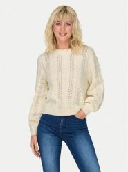 ONLY Sweter Rubina 15317515 Beżowy Regular Fit. Brązowe swetry ONLY, xl, bez wzorów, z wiskozy, bez ramiączek. Za 159.99 zł.