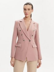 Maryley Marynarka 24EB139/43BH Różowy Regular Fit. Czerwone marynarki i żakiety Maryley, xs, bez wzorów, z syntetyku, bez ramiączek. Za 349.99 zł.