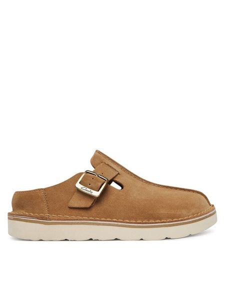 Clarks Klapki Solsbury Mule. 26184168 Brązowy. Brązowe klapki Clarks, bez wzorów, ze skóry, bez obcasa, bez zapięcia. Za 429.99 zł.