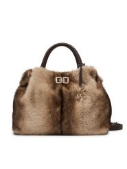 Guess Torebka 180098 Beżowy. Brązowe torebki klasyczne Guess, z aplikacjami, z materiału, bez dodatków. Za 679.99 zł.