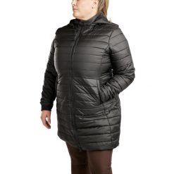 Damska długa kurtka z kapturem Montar Kately Curve. Niebieskie kurtki MONTAR, xl, bez wzorów, z puchu, biznesowe, z kapturem. Za 690.00 zł.