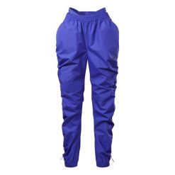 Damskie spodnie dresowe z tkaniny Reebok Cardi B. Fioletowe spodnie sportowe Reebok, bez wzorów, z dresówki, na fitness i siłownię. W wyprzedaży za 258.40 zł.