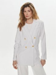 Brave Soul Marynarka LJK-PRIMA2PKF Biały Straight Fit. Białe marynarki i żakiety Brave Soul, bez wzorów, z wiskozy, bez ramiączek. Za 129.99 zł.