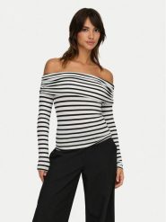 ONLY Bluzka Glamour 15339759 Biały Slim Fit. Białe bluzki ONLY, s, bez wzorów, z syntetyku, glamour, bez kołnierzyka, bez ramiączek. Za 69.99 zł.