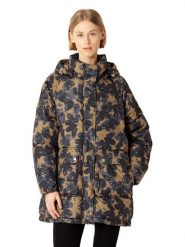 Ilse Jacobsen Płaszcz pikowany w kolorze jasnobrązowo-granatowym rozmiar: XS/S. Brązowe płaszcze Ilse Jacobsen, s, bez wzorów, bez kaptura. Za 382.99 zł.