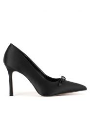 Nine West Szpilki WFA2989-1 Czarny. Czarne szpilki Nine West, bez wzorów, z materiału, bez obcasa, na szpilce, bez zapięcia. Za 199.99 zł.