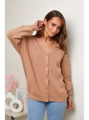 Soft Cashmere Kardigan w kolorze karmelowym rozmiar: 38/40. Brązowe swetry Soft Cashmere, bez wzorów, klasyczne, bez ramiączek. Za 126.99 zł.