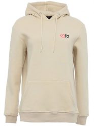 Zwillingsherz Bluza "Lima" w kolorze kremowym rozmiar: L/XL. Brązowe bluzy Zwillingsherz, l, bez wzorów, z bawełny, bez ramiączek, z kapturem. Za 171.68 zł.