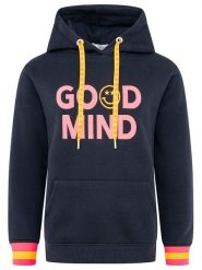 Zwillingsherz Bluza "Good Mind" w kolorze granatowym rozmiar: M. Niebieskie bluzy z kapturem Zwillingsherz, m, bez wzorów, z kapturem. Za 219.08 zł.