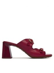 Hispanitas Klapki HV264803 C003 Czerwony. Czerwone klapki Hispanitas, bez wzorów, z materiału, bez obcasa, bez zapięcia. Za 609.99 zł.