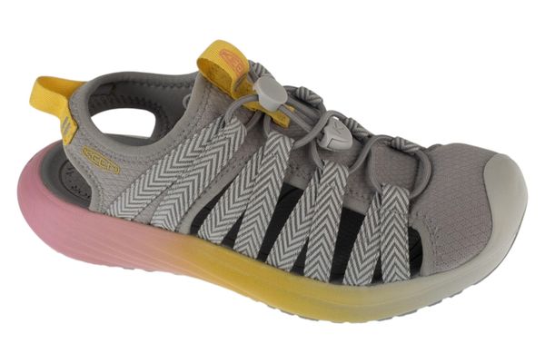 Sandały damskie, Whisper Lite. Szare sandały Keen, bez wzorów, z materiału, sportowe, bez obcasa, bez zapięcia. Za 429.99 zł.