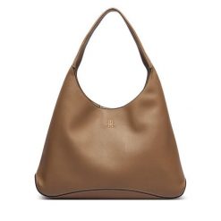 Torebka Tommy Hilfiger. Brązowe torebki klasyczne Tommy Hilfiger, bez wzorów, klasyczne, bez dodatków. Za 569.99 zł.