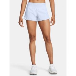 Spodenki do biegania damskie Under Armour Launch Pro 3''. Niebieskie szorty Under Armour, bez wzorów, sportowe. Za 169.99 zł.