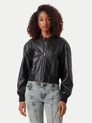 Guess Jeans Kurtka bomber W6YL01 W2525 Czarny Regular Fit. Czarne kurtki Guess Jeans, xl, z aplikacjami, z jeansu, bez kaptura. Za 649.99 zł.