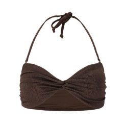 Damski top do kostiumu kąpielowego Athlecia Larinie. Brązowe bikini Athlecia, bez wzorów. Za 168.50 zł.