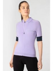 Super.natural Koszulka kolarska "Grava Summer" w kolorze fioletowym rozmiar: XL. Różowe t-shirty sportowe super.natural, xl, bez wzorów, z wełny, bez ramiączek, rowerowe. Za 217.99 zł.