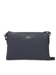 Lacoste Torebka Flat Crossover Bag NF1887PO Granatowy. Niebieskie listonoszki Lacoste, bez wzorów, z tworzywa sztucznego, bez dodatków. Za 349.99 zł.