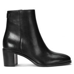Botki LAUREN RALPH LAUREN. Czarne botki Lauren Ralph Lauren, bez wzorów, bez obcasa, na słupku, bez zapięcia. Za 639.99 zł.
