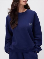 Bluza z nadrukiem - granatowy. Niebieskie bluzy Reserved, l, bez wzorów, z bawełny, bez ramiączek, bez kaptura. W wyprzedaży za 79.99 zł.