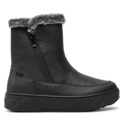 Botki Caprice. Czarne botki Caprice, bez wzorów, bez obcasa, na płaskiej podeszwie, bez zapięcia. Za 279.99 zł.