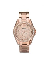 Fossil Zegarek Riley ES2811 Różowy. Czerwone zegarki Fossil. Za 719.99 zł.