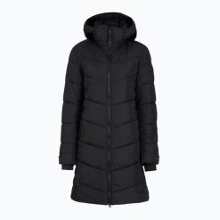 Płaszcz ocieplany damski BOGNER FIRE+ICE Aenny 3. Czarne płaszcze bez wzorów, z materiału, bez kaptura. Za 2,349.00 zł.