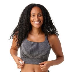 Biustonosz termoaktywny Smartwool Intraknit Strappy. Czarne bielizna termoaktywna damska Smartwool, bez wzorów. Za 239.99 zł.