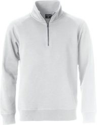 Clique Classic Half Zip bluza ½ zip unisex z ukrytą kieszenią – white. Białe bluzy CLIQUE, s, bez wzorów, z bawełny, bez kaptura. Za 219.96 zł.