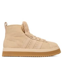 Śniegowce adidas. Brązowe śniegowce adidas, bez wzorów, bez zapięcia. Za 649.99 zł.