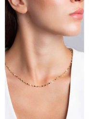 Heliophilia Pozłacany naszyjnik z elementami ozdobnymi - dł. 42 cm rozmiar: onesize. Żółte naszyjniki Heliophilia, z materiału, pozłacane. Za 86.99 zł.