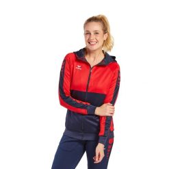 Kurtka treningowa z kapturem dla kobiet Erima Six Wings. Czerwone kurtki Erima, m, bez wzorów, z materiału, sportowe, z kapturem. W wyprzedaży za 239.00 zł.