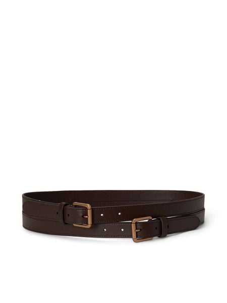LAUREN RALPH LAUREN Pasek 412936524008 Brązowy. Brązowe paski Lauren Ralph Lauren, bez wzorów, ze skóry. Za 599.99 zł.