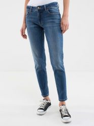 BIG STAR Dżinsy "Maggie" - Slim fit - w kolorze niebieskim rozmiar: W28/L30. Niebieskie jeansy BIG STAR, l, z aplikacjami, klasyczne, z podwyższonym stanem. Za 247.45 zł.