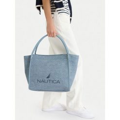 Torebka Nautica. Niebieskie shopper bag Nautica, bez wzorów, bez dodatków. Za 179.99 zł.