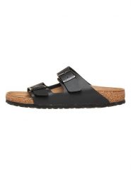 Birkenstock Klapki "Arizona" w kolorze czarnym rozmiar: 41. Czarne klapki Birkenstock, bez wzorów, klasyczne, z otwartym noskiem, bez obcasa, bez zapięcia. Za 342.60 zł.