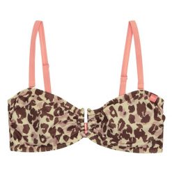 Góra Od Bikini Damska Z Lamparcim Nadrukiem Aceana III. Brązowe bikini Regatta, bez wzorów, sportowe. Za 47.99 zł.