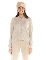 Damska bluza z kapturem Leone zapinana na guziki Winter Chic Boxing. Brązowe bluzy LEONE 1947 APPAREL, l, bez wzorów, z materiału, sportowe, bez ramiączek, z kapturem. Za 168.36 zł.