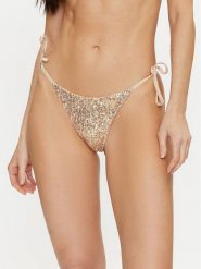 Guess Dół od bikini E3GO02 KBMV0 Złoty. Żółte bikini Guess, z aplikacjami, z syntetyku. Za 99.99 zł.