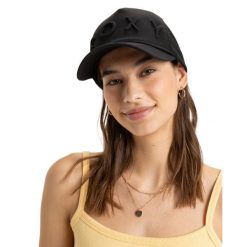 Czapka Trucker dla Kobiety BRIGHTER DAY Czarny. Brązowe czapki z daszkiem Roxy, bez wzorów, z materiału. Za 129.99 zł.