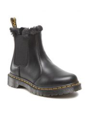 Dr. Martens Sztyblety 2976 Leonore 26332021 Czarny. Czarne botki Dr Martens, bez wzorów, ze skóry, bez obcasa, na płaskiej podeszwie, bez zapięcia. Za 989.99 zł.
