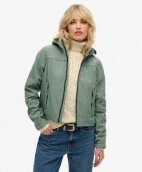 Damska kurtka wodoodporna Superdry Softshell Trekker. Zielone kurtki przejściowe sportowe Superdry, l, bez wzorów, z softshellu, bez kaptura. Za 298.30 zł.