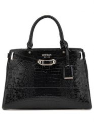Guess Torebka w kolorze czarnym - 33 x 22 x 11 cm rozmiar: onesize. Czarne torebki klasyczne Guess, z aplikacjami, z materiału, przez ramię, bez dodatków. Za 573.71 zł.
