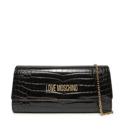 Torebka LOVE MOSCHINO. Czarne kopertówki Love Moschino, bez wzorów, wizytowe, bez dodatków. Za 379.99 zł.