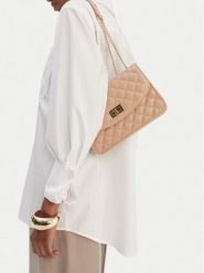 Badura Torebka TYL00493 Beżowy. Brązowe listonoszki Badura, bez wzorów, z materiału, bez dodatków. Za 199.99 zł.