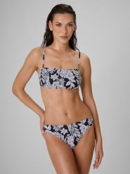 4F Góra od bikini damska - czarna S. Czarne bikini 4f, bez wzorów, z materiału, eleganckie. Za 69.99 zł.