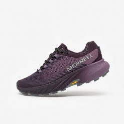 Buty do biegania w terenie damskie Merrell Agility Remix. Brązowe buty do biegania Merrell, bez wzorów, bez zapięcia, do biegania. W wyprzedaży za 599.99 zł.