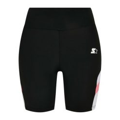 Spodenki damskie Urban Classics. Czarne szorty sportowe Starter, bez wzorów, z elastanu, rowerowe. Za 161.00 zł.