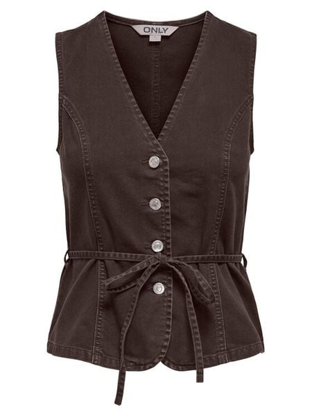 ONLY Top Silla 15374051 Brązowy Regular Fit. Brązowe topy ONLY, l, bez wzorów, z bawełny, bez kołnierzyka, bez ramiączek. Za 169.99 zł.